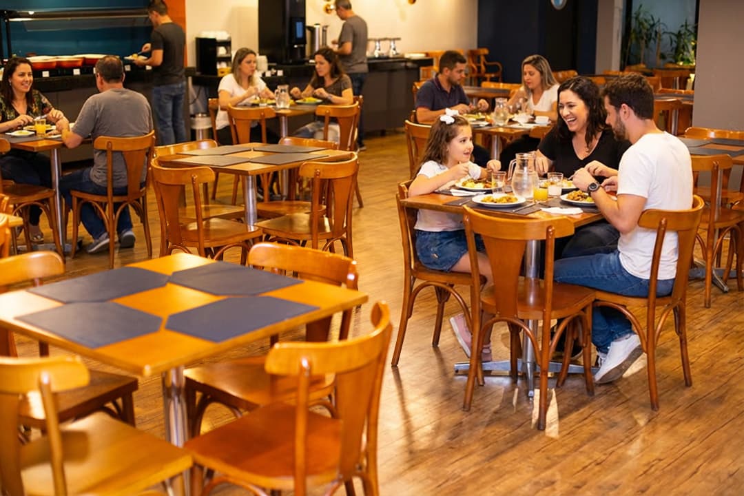 Buffet de café da manhã farto